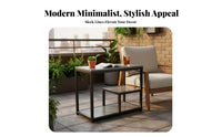 3-Tier Narrow Side Table Slim Design Storage Rack Multi-Functional for Students