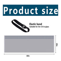 Heat-Reducing Portable Air Conditioning Hose Cover Wraparound Air Conditioning Hose Cover with Straps Universal Fit Adjustable for Apartment, Bedroom