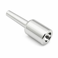 Polished Finish Brass Mouthpiece Cylindrical Body Cup-Shaped Mouthpiece Smooth Instrument Part Metal