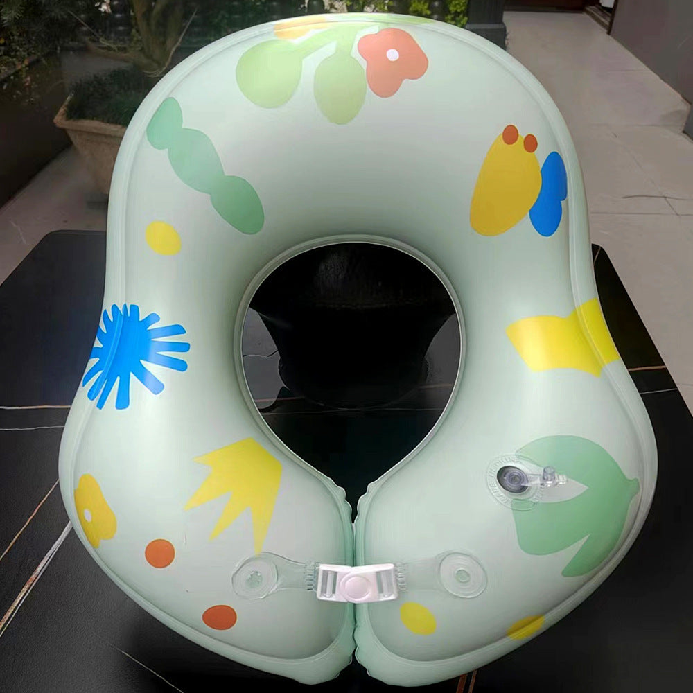 Children's U-Shaped Swim Ring with Double Air Bags Anti-Tip Design