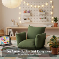 Adjustable Floor Lounger Lay-Flat Capability Adjustable supportrest Lounger Multi-Position Sturdy Frame for Young Adults, Office