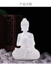 Transparent Resin Buddha Figurine for Home Decor