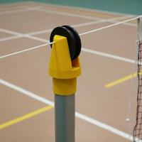 Badminton Post Pulley Cap Replacement Part Badminton Pole Top Guide Easy Installation Net Post Rope Pulley for Gymnasium, Backyard, School Playground