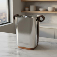 Stainless Steel Ice Bucket Rust-Resistant Stainless Steel Beverage Chiller Shiny Finish Champagne Bucket for Party, Bar
