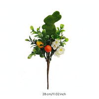 Lifelike Greenery Easter Egg Branch Bendable Stems Artificial Easter Egg Pick Colorful Decorative Twig with Eggs Realistic Look for Crafters, Wreath Making, Party Decor