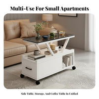 Rolling C-Table Space-Saving Wheeled C-Table Modern design for Seniors, Students