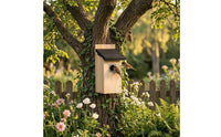 Wooden Birdhouse Small Entrance Garden Decor Vintage Look for Outdoor