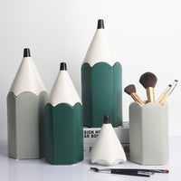 Ceramic Pencil Holder with Geometric Pattern, Minimalist Style