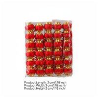 Red Flocked Lantern, Chinese New Year Hanging Decor, Mini Festive
