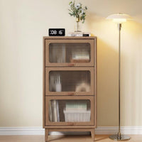 3-Door Low Cabinet Multi-Functional Storage Unit Multipurpose Adaptable Design for Interior Decor Lovers, Homeowners