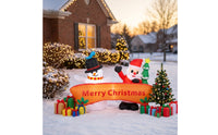 Inflatable Banner Lighted Christmas Inflatable Snowman Yard Decoration Three-Dimensional Holiday Display Waterproof