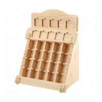 Slanted Storage Rack Stepped Design Wooden Display Rack Freestanding