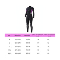 Women's 3mm Wetsuit Thermal Scuba Suit Protection Water Sports Gear for Surfing, Snorkeling, Diving