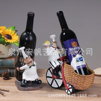 Modern Chinese Style Resin Chef Figurine Set for Kitchen Decor