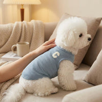 Dog Vest for Small Dog Clothes, Lightweight Polyester Short Vest, Korean Style Dog Tank Top for Puppy Summer and Spring Apparel, Single Pack