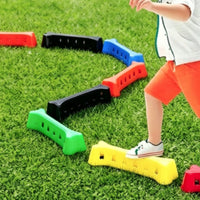 6 Pieces Pressure Resistant Non-Slip Balance Bridge Hole Design Kids Balance Stepping Stones Sensory Play Children's Exercise Gear Coordination Training for Preschoolers, Kindergarten, Early Learning Center, Playground