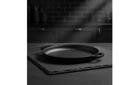 Uncoated Cast Iron Griddle Heavy Duty Cast Iron Griddle Pan Even Heat Distribution Pancake Crepe Pan Non-Stick Surface for Camping, Outdoor Cooking