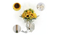 Artificial Bouquet Lifelike Silk Wedding Flowers Handmade Floral Arrangement Easy to Carry Suitable for Bridal Ceremonies Photo Shoots Home Decoration 25cmx35cm