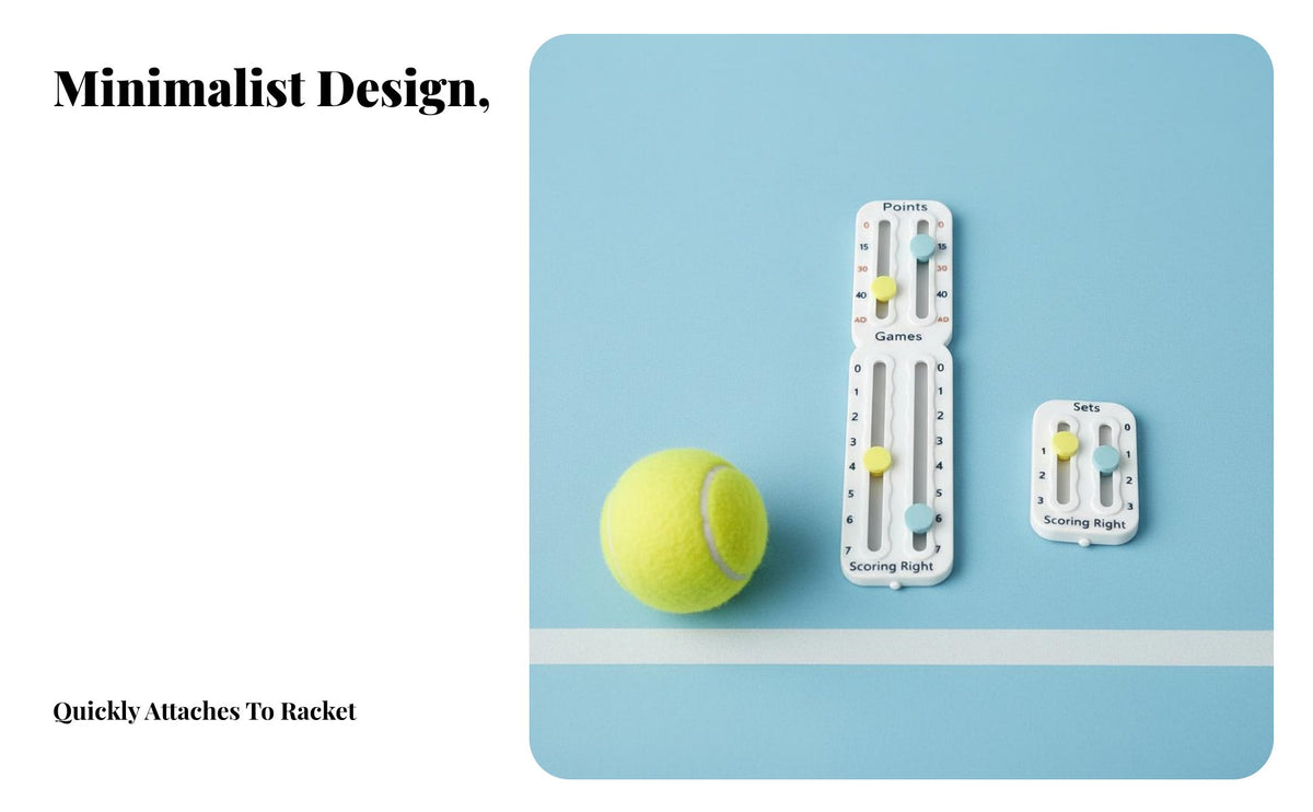 Tennis Score Keeper Easy Installation Tennis Racket Score Counter Portable Athletic Gear for Amateur Participants, Kids, Recreational Play