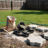 Cobblestone Mold DIY Reusable Concrete Path Former Unique Shape for Homeowners