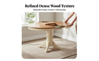 hardwood Wood Extendable flap extensionpedflap Table with Chairs Space-Saving Dining Room Set Vintage design Kitchen Furniture Multifunctional for Apartment Dwellers, Homeowners, Families, Small Living Spaces