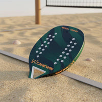 Carbon Fiber Beach Paddle Lightweight Design Carbon Fiber Beach Racket Non-Slip Grip Solid Head Tennis Racket