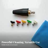 Ceramic Ball Core High Pressure Washer Turbo Nozzle Leakproof Design 1/4 Inch Quick Connect Nozzle Versatile Application