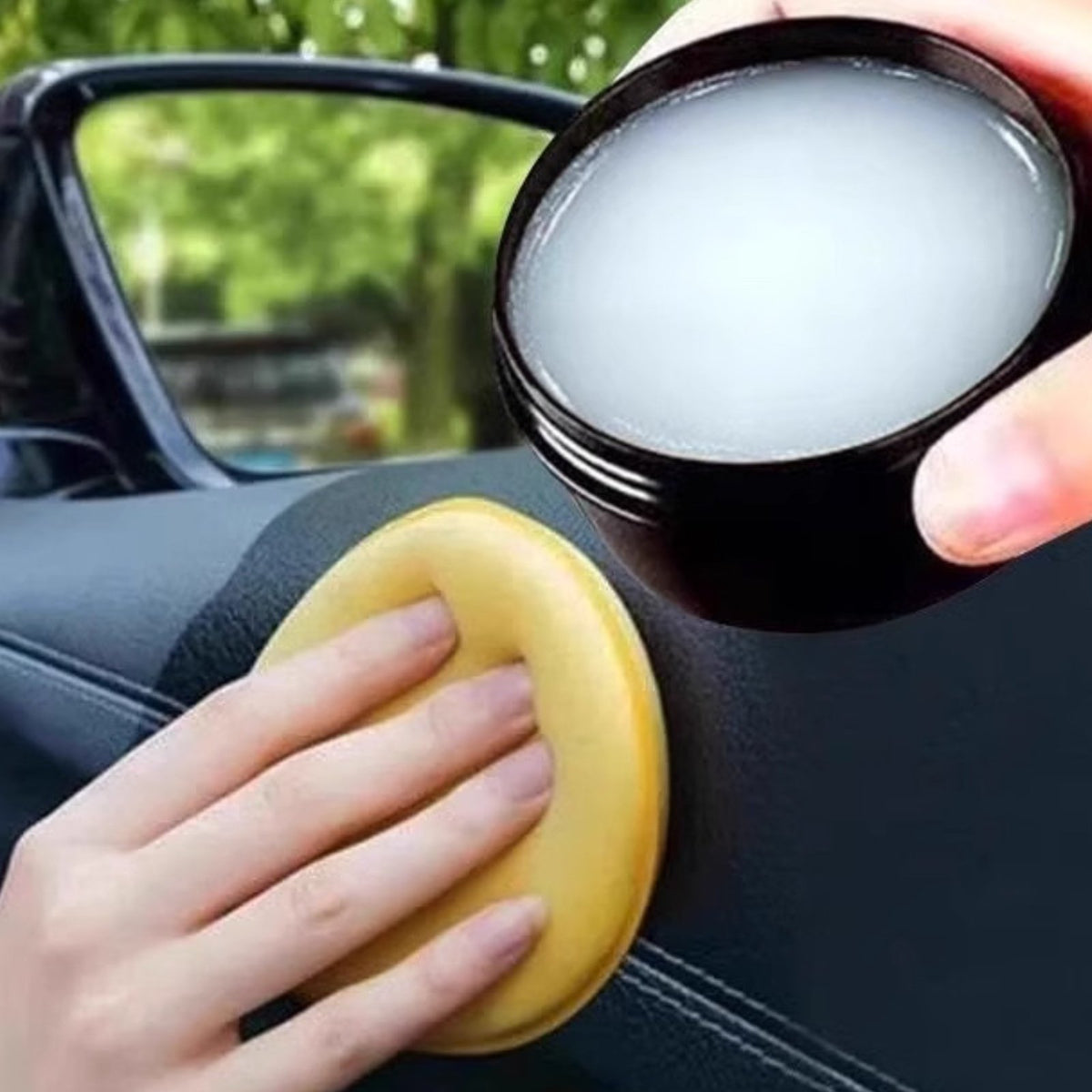 120 G Car Interior Leather Care Conditions and Defends Leather Cleaning Cream Non-Greasy Formula Car Interior Cleaner for Upholstery, Footwear