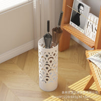 Iron Umbrella Stand with Hollow Design for Home Entryway