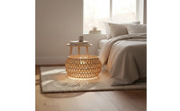Woven Rope Lampshade Handwoven Rattan Drum Lampshade Fits E26 Socket for Bar