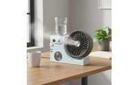 Portable Design Mini Misting Fan Quiet Operation USB Desk Fan with Humidifier Low Noise Personal Space Cooler 3 Speed Settings for Office, Bedroom, Dorm Room