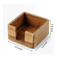 Wood Sticky Note Holder Minimalist Desktop Storage Box Rustic Memo Pad Holder for Professionals