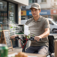 Clamp-on Handlebar Fan Directional Electric Bicycle Fan Space-Saving Air Blower Small for Electric Bikes, Commuting
