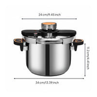 Safety-Lock Proof 6L Pressure Cooker Large Capacity Stainless Steel Pressure Cooker