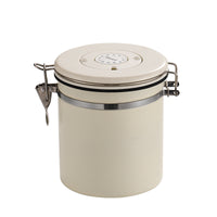 304 Stainless Steel Airtight Storage Jar with Exhaust Valve for Coffee Beans and Dry Goods, 1-2L