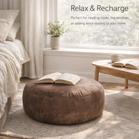 Round Floor Cushion, Meditation Floor Pillow, Thick Round Floor Cushion, Hot Sta #variant:Brown