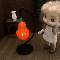 Miniature Glowing Halloween Pumpkin Light for Dollhouse DIY