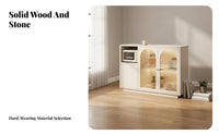 Multifunctional Partition Cabinet Featuring Modern Kitchen Island Cabinet Extendable Bar Table Closed Storage Open Shelves Suitable for Adults Apartment Dwellers Small Areas
