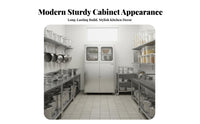 Thickened Stainless Steel Kitchen Storage Cabinet Large Capacity Kitchen Pantry Cabinet Easy to Clean Freestanding Food Pantry Multi-Functional for Homeowners, Families, Renters, Dining Room, Bathroom, Office