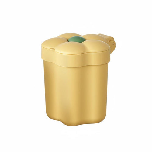 Mini Desktop Trash Can Compact Size Flower Shaped Waste Bin Multipurpose