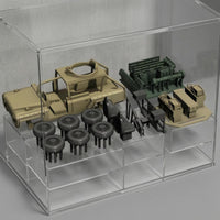 Reconnaissance Vehicle Model Roll Cage Vehicle Model Uncovered Cabin Display Base for Collectors
