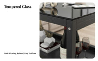 Sofa Side Cabinet with Drawer Sturdy Construction End Table Tempered Tempered