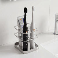 304 Stainless Steel Toothbrush Holder - Vintage Style Bathroom Organizer for Countertop