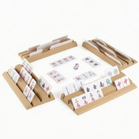 Compact Tile Game Set with Racks Sturdy Tabletop Tile Game Portable Storage Bag Easy to Learn for Family, Adults and Kids