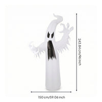 8FT Inflatable Specter with LED Giant Halloween Inflatable with Lights Self-Inflating Specter Built-in Lighting for Yard