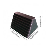 Wheel Chock Ribbed Rubber Wheel Chock Anti-Slip for Parking, Garage