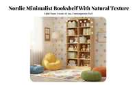 Large Capacity Multi-Compartment Bookshelf Stable Floor-Standing Design Unrestricted Standing Grid Bookshelf Sturdy Construction Cube Storage Organizer Easy to Clean for Book Lovers, Students, Homeowners, Living Room, Home Office, Bedroom