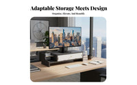 Computer Riser with Drawer Ergonomic Height Monitor Stand Keyboard Storage