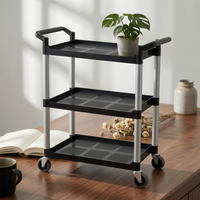 3 tierd Service Trolley Clean Rolling Cart Sturdy for Hotel