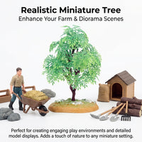 Toy Farm Accessories, Farm Play Set for 4-6 Year Olds, Kids Farm Toys with Toy Farm Vegetables, Pre-Assembled Miniature Farm Set